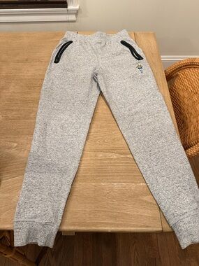 Men's Heather Gray Jogger Sweatpants with Embroidered Logo